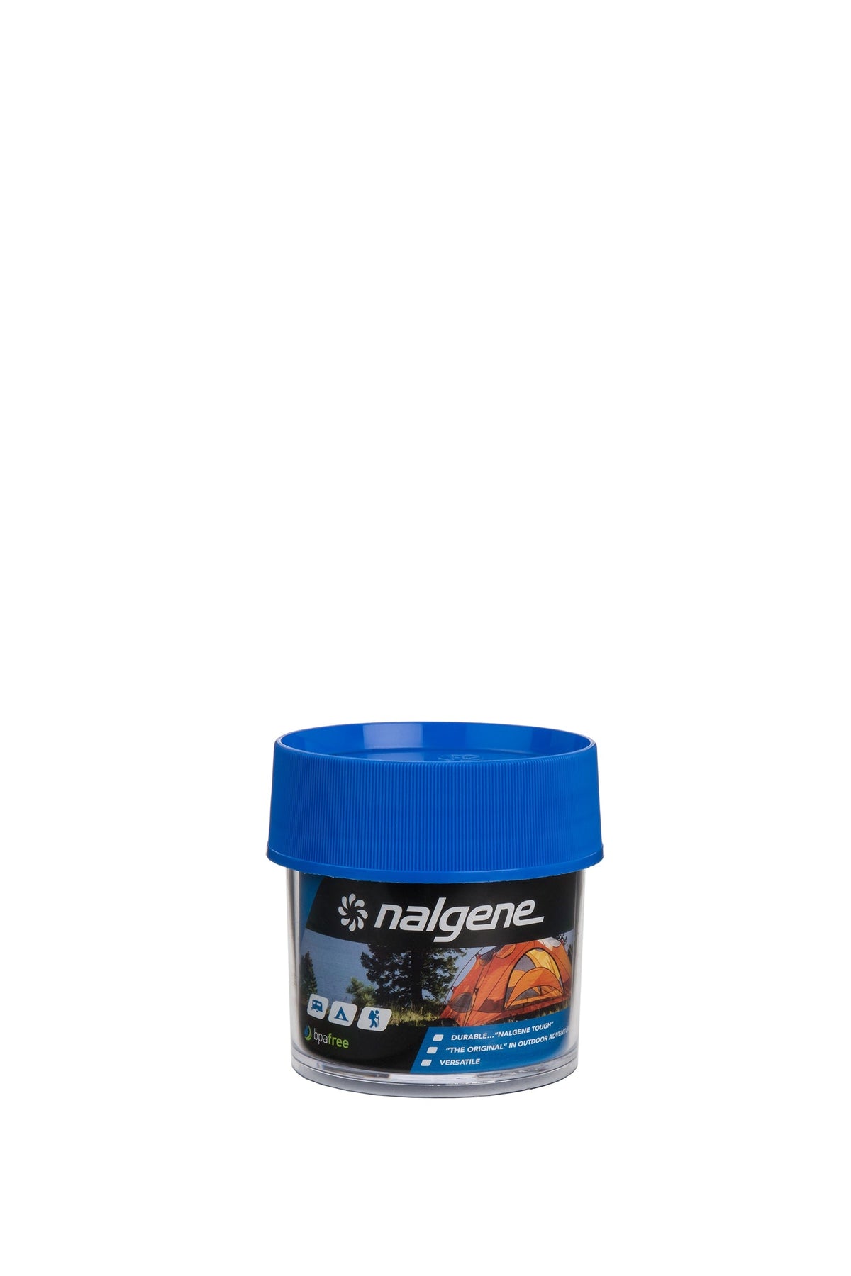 Nalgene product view: 4oz Storage Jar – Blue Lid L9 — 4oz Storage Jar – Blue Lid