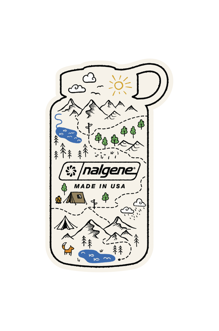 Nalgene Bottle Map Sticker — Nalgene Bottle Map Sticker Y8