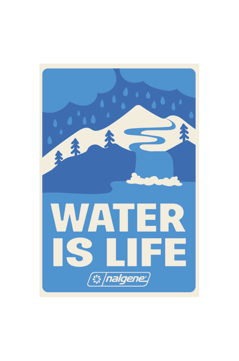 Nalgene product image: Water Is Life Sticker Z1 — Water Is Life Sticker