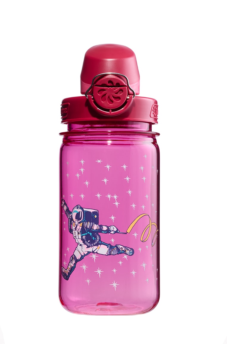 Nalgene product view: 12oz On-The-Fly Kids Lock-Top Bottle with Graphics I1 — 12oz On-The-Fly Kids Lock-Top Bottle with Graphics